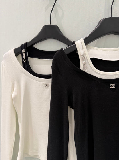 CC Layered Long Sleeve Tee Tencel Wool 351220