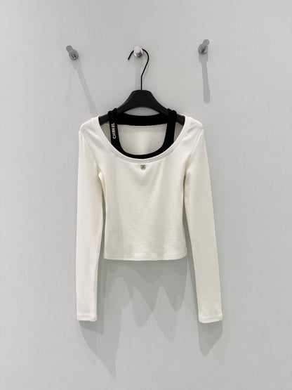 CC Layered Long Sleeve Tee Tencel Wool 351220
