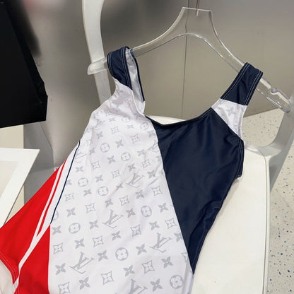 LV Swimsuits Black Red White Cotton 180530