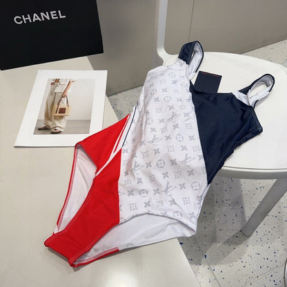 LV Swimsuits Black Red White Cotton 180530
