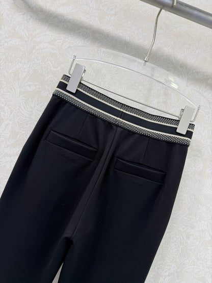 CD 26s Flared Trousers Black Nylon Rayon 352023