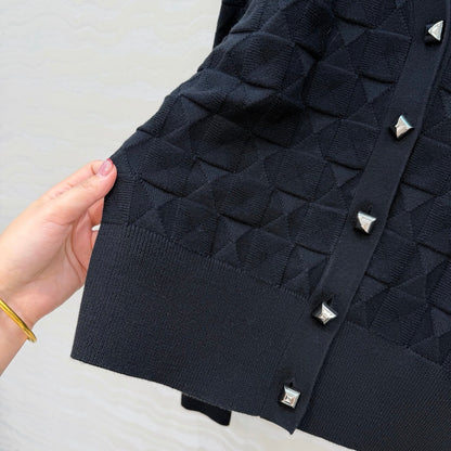 HM "Medor" Long-Sleeve Cardigan Black Wool