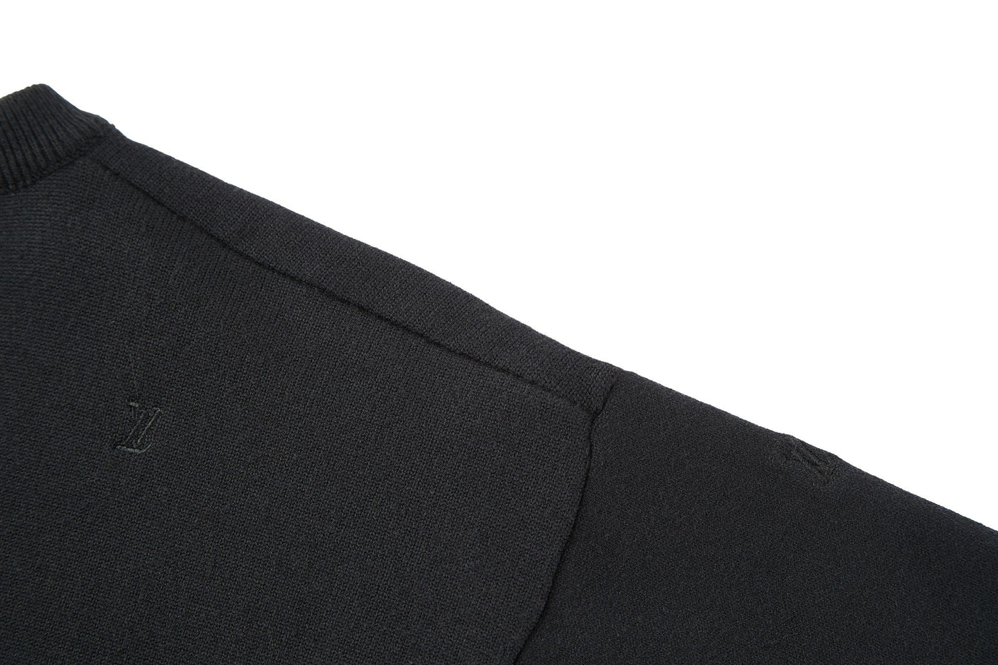 LV Minimalist Design T- shirt Black Coton Spandex