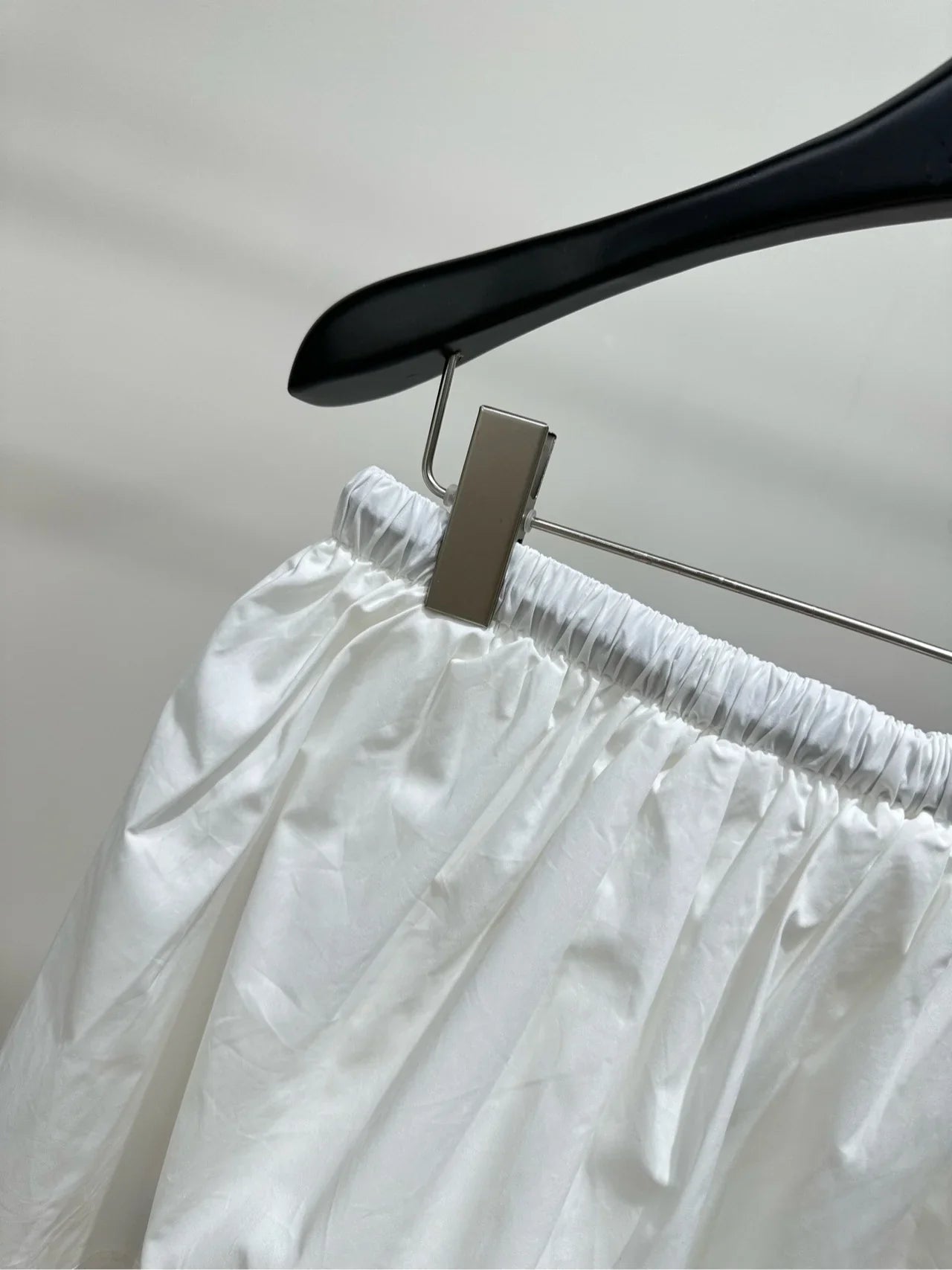 Miumiu 2026 Drawstring Casual Workwear Skirt White Cotton 359056