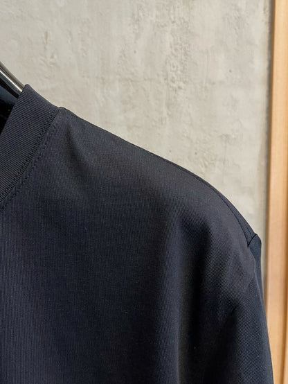 LV T-SHIRT IN BLACK PURE COTTON WITH EMBROIDERED LOGO 238772