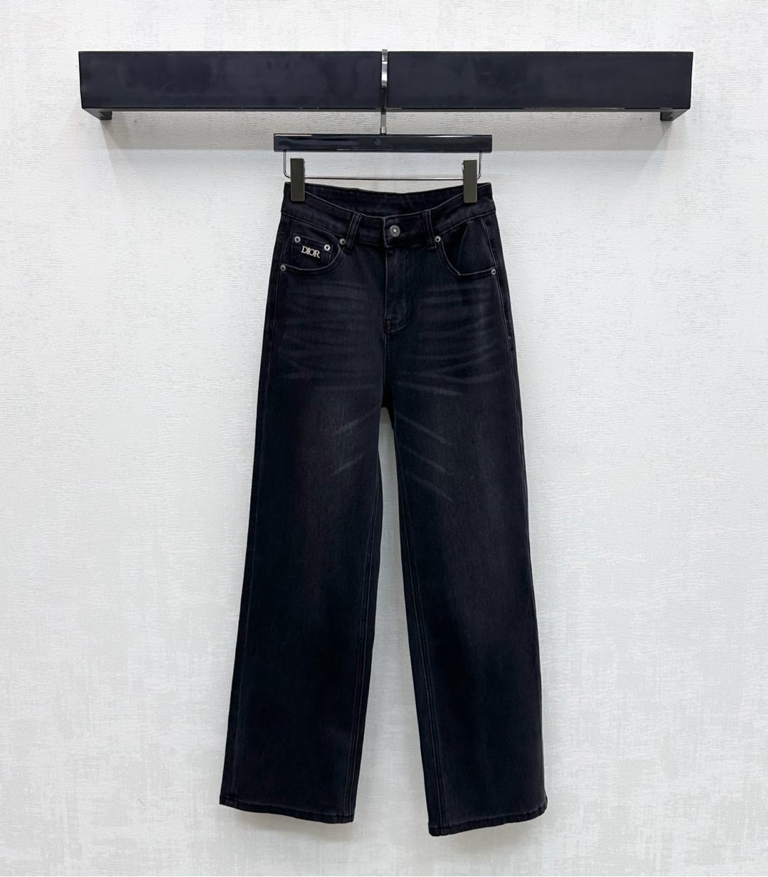 CD Straight-Leg Jeans Black Cotton Polyester 351736