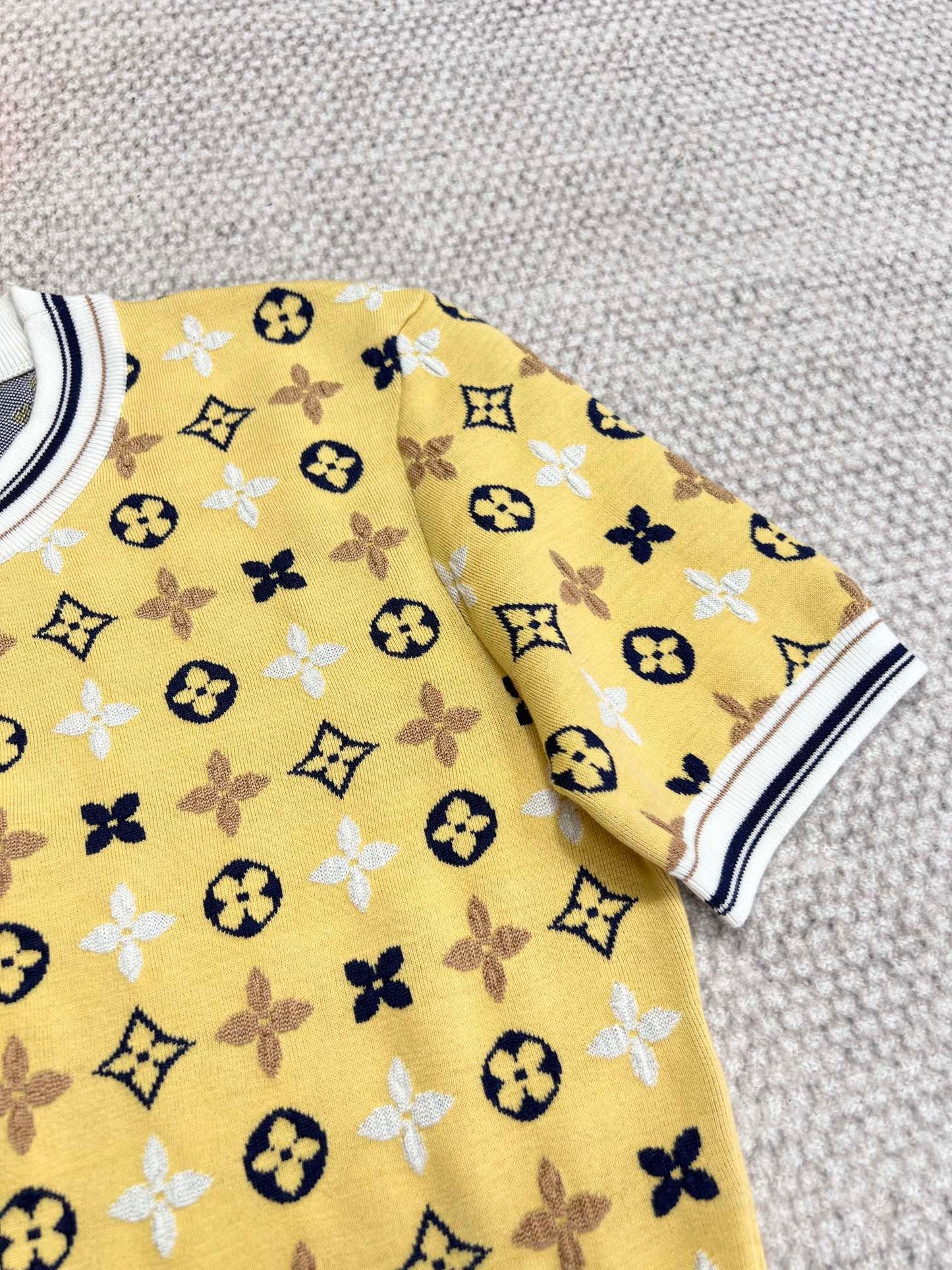 LV Monogram Kaleidoscope T Shirt Yellow Cotton
