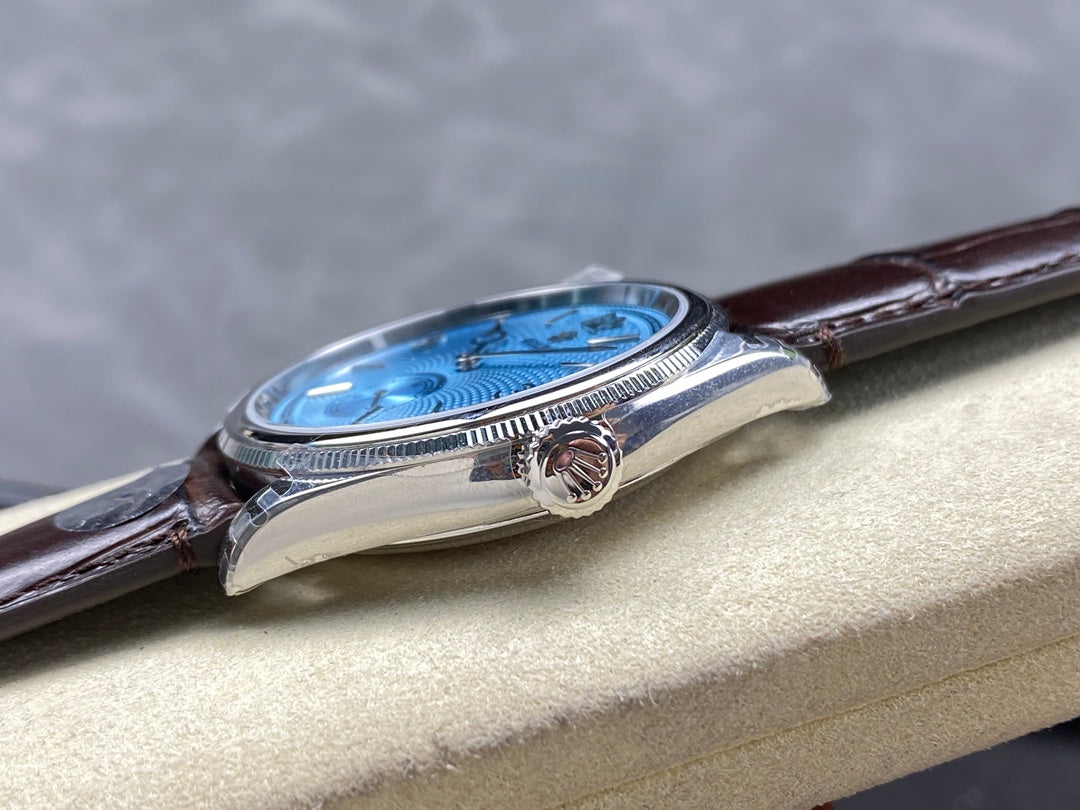 Rolex Perpetual 39mm Brown Blue Dial