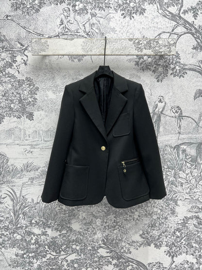 LV 25 Flower Vest Black Polyamide Wool