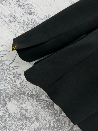 LV 25 Flower Vest Black Polyamide Wool