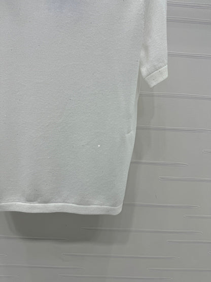 DIOR SHORT-SLEEVE LACE-KNIT HOODIE 274811