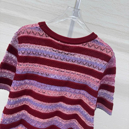 Chanel 2026 Crew Neck Short-Sleeve T-Shirt Wool Acrylic 356921