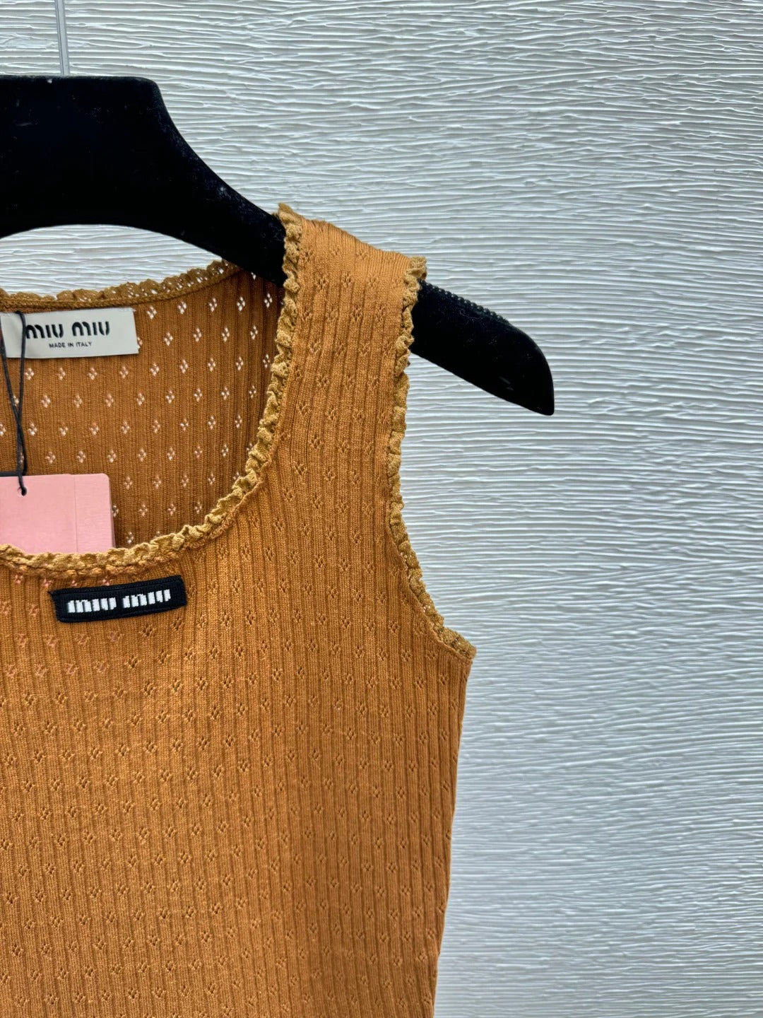 Miumiu 2026 Vest Navy Blue and Brown Wool 132749