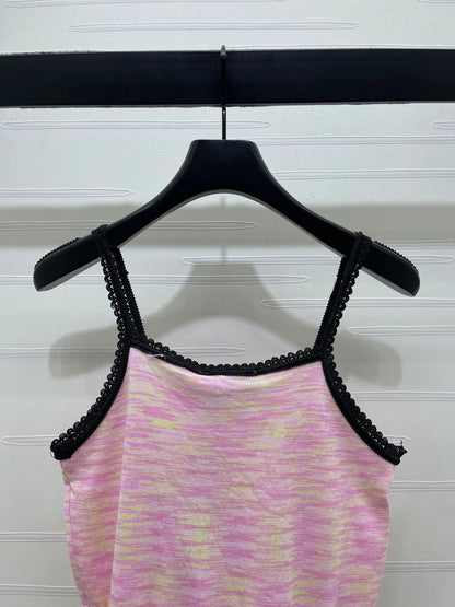 Miumiu 2026 Gradient Camisole Pink and Blue Polyester Viscose 352411
