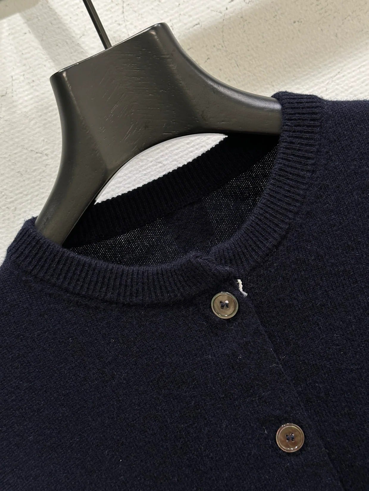 Miumiu 2026 Horse Cardigan Navy Blue Wool