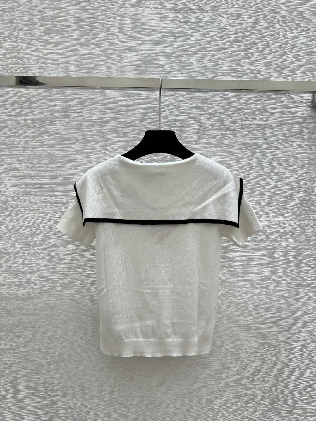 Miu Miu 2026 Sailor-style Knit Top With Tie Detail