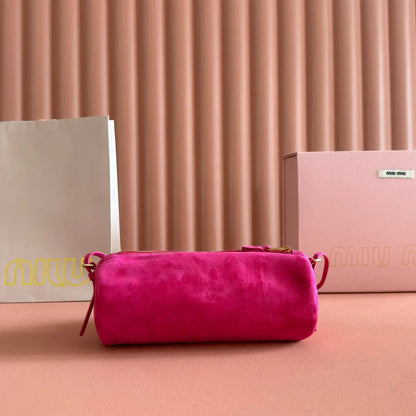 SUEDE BAG 22 FUCHSIA GOLD HARDWARE