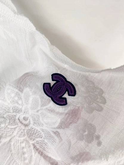 Chanel 2026 Flower Camisole White Cotton Nylon