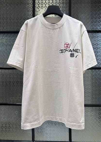 Chanel 2026 T-shirt Black White Green Cotton