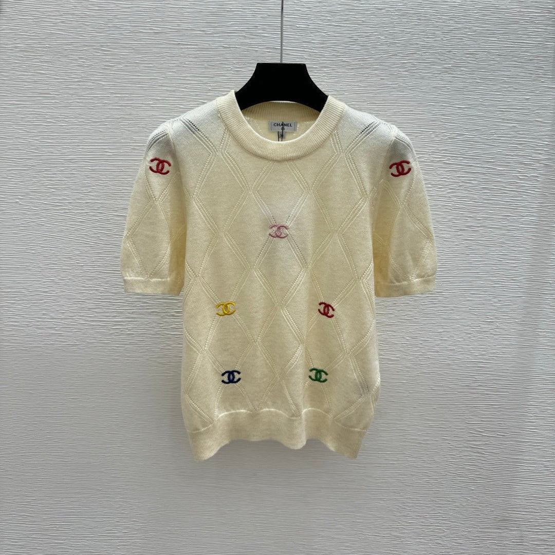 Chanel 2026 Round Neck Knitted Short Sleeve Wool 132741
