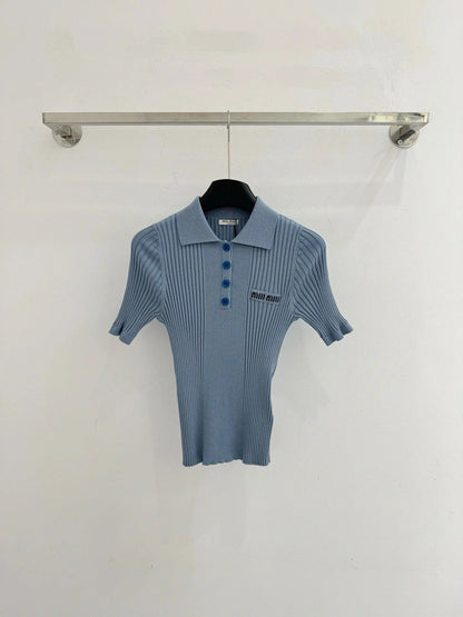 MIUMIU SHORT-SLEEVE POLO T-SHIRT STYLE 784