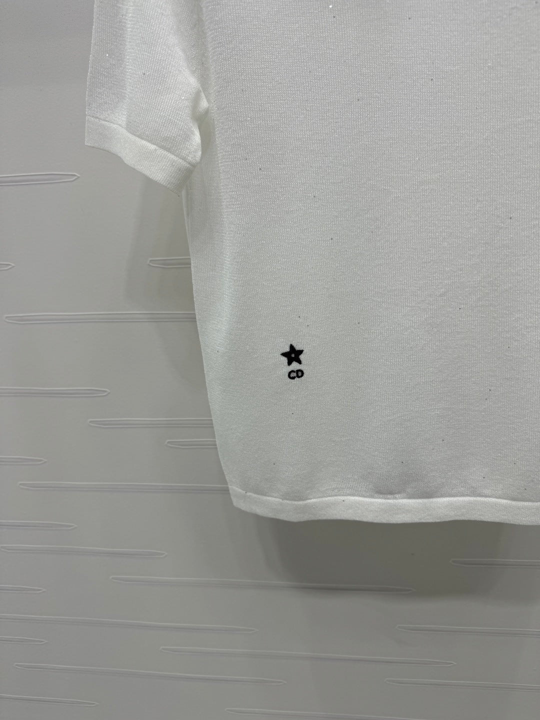 DIOR SHORT-SLEEVE LACE-KNIT HOODIE 274811