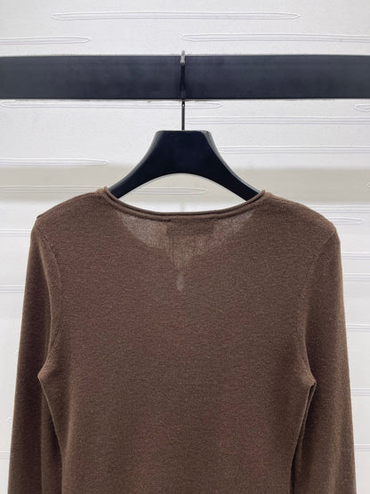 MIUMIU KNITTED LONG SLEEVE TOP STYLE 483