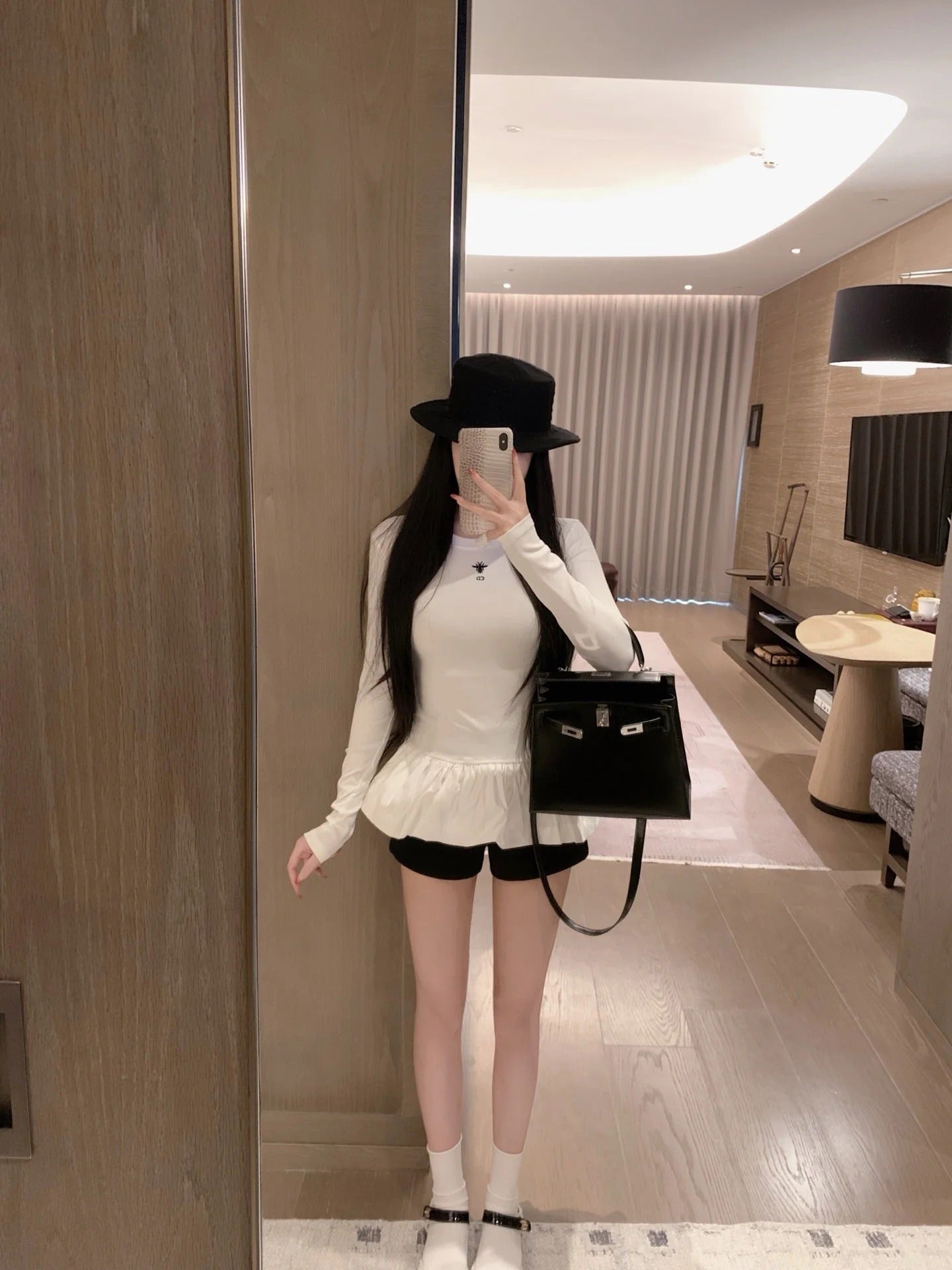 DIOR 25S LONG-SLEEVE PEPLUM T-SHIRT STYLE 185