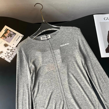 MIUMIU LONG-SLEEVE T-SHIRT STYLE 46