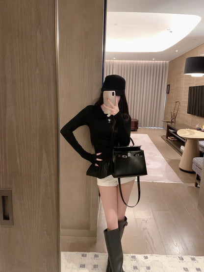 DIOR 25S LONG-SLEEVE PEPLUM T-SHIRT STYLE 186