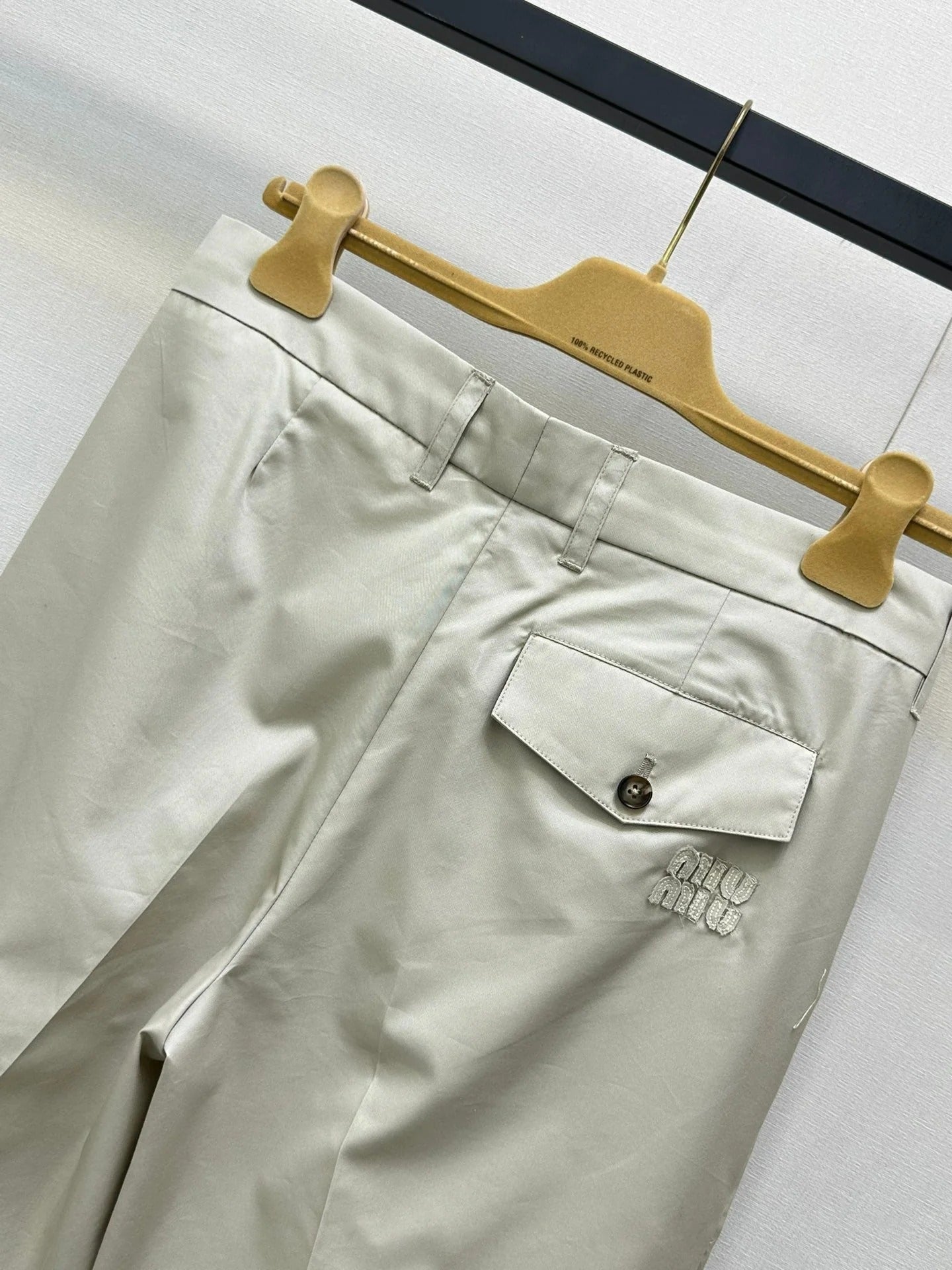MIUMIU HIGH-WAISTED WIDE-LEG PANTS STYLE 52