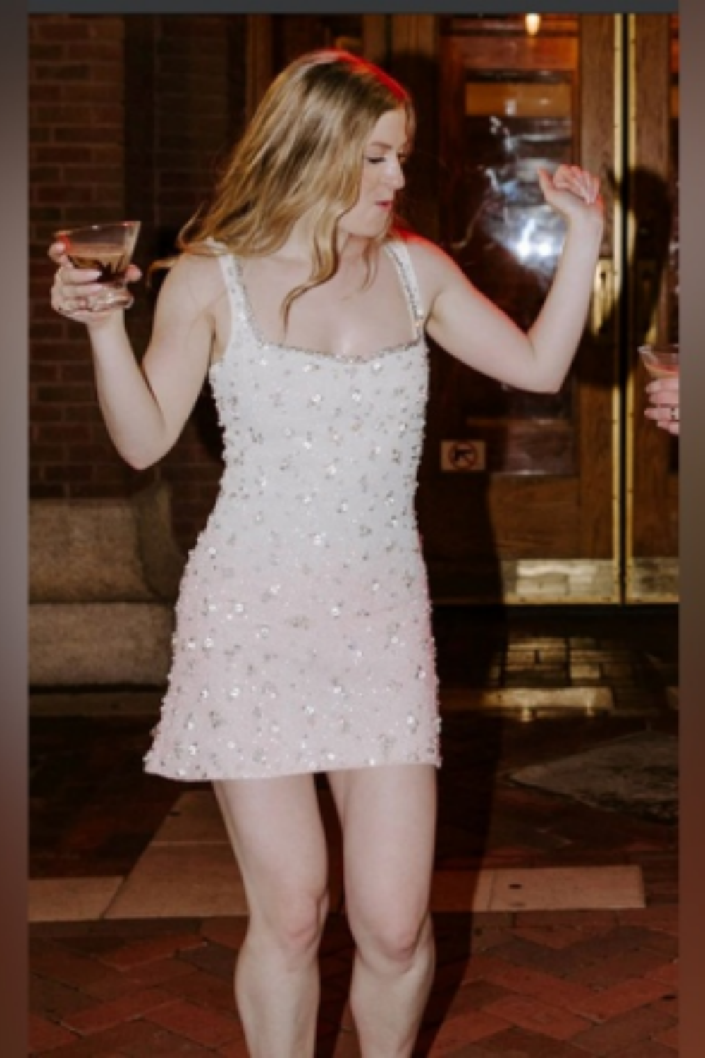 formaldressy--White And Pink Gradient Exquisite Beaded Short Homecoming Dress gh5639