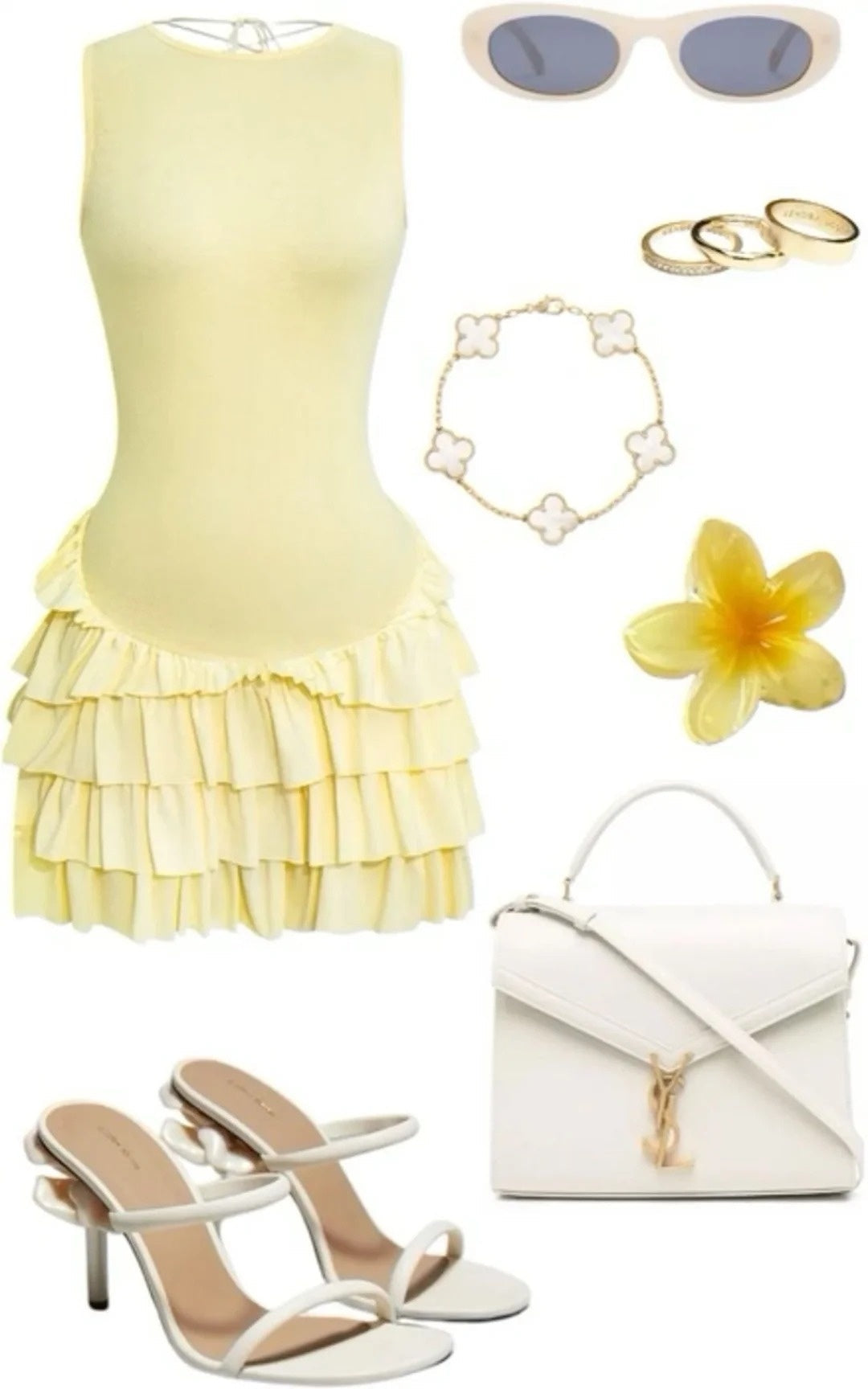 formaldressy--Sweet yellow short chiffon ruffle homecoming dress simple dress gh5738