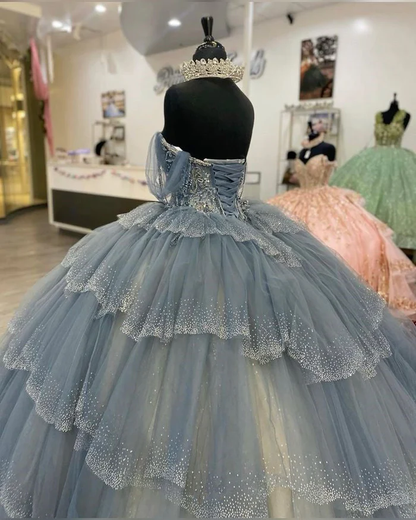 Princess Quinceanera Dresses vestidos de 15 años Prom Lace Up sweet 16 dress cg26129