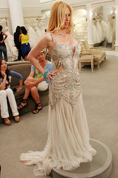formaldressy--Ivory white wedding dress exquisite beaded long open back tulle prom dress wedding dress gh5468