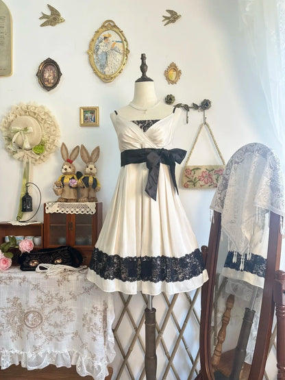 formaldressy-White lace vintage short chiffon homecoming dress birthday dress gh5211