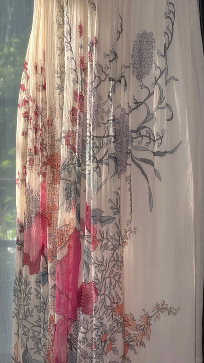 formaldressy-Beige Exquisite Floral Backless Halter Long Chiffon Prom dress Evening Dress Party Dress gh5076