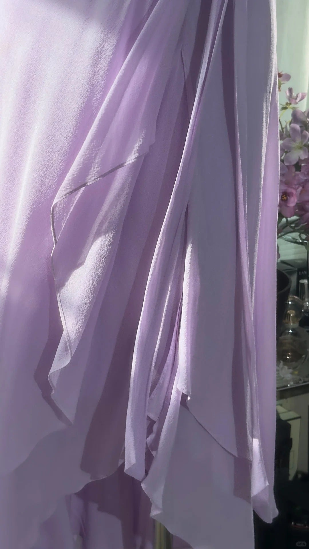formaldressy-Wisteria vintage taro purple short chiffon homecoming dress birthday dress gh5360