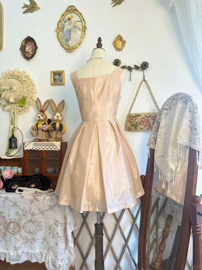 formaldressy-Pink satin vintage short homecoming dress birthday dress birthday dress gh5213
