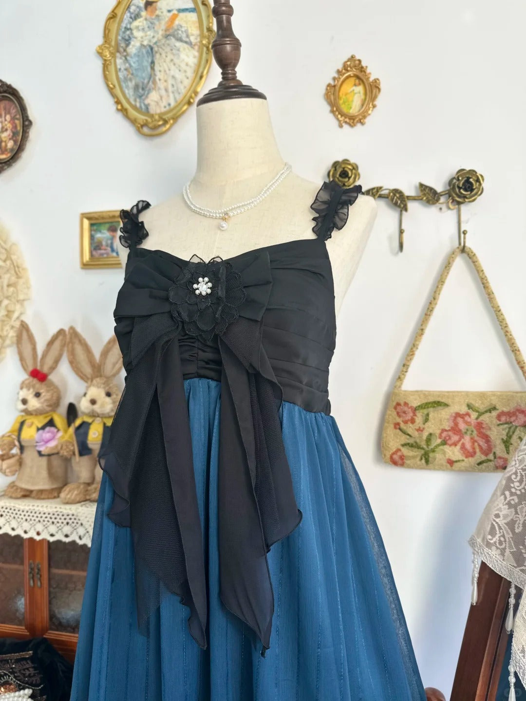 formaldressy-Navy blue vintage short chiffon homecoming dress birthday dress gh5223