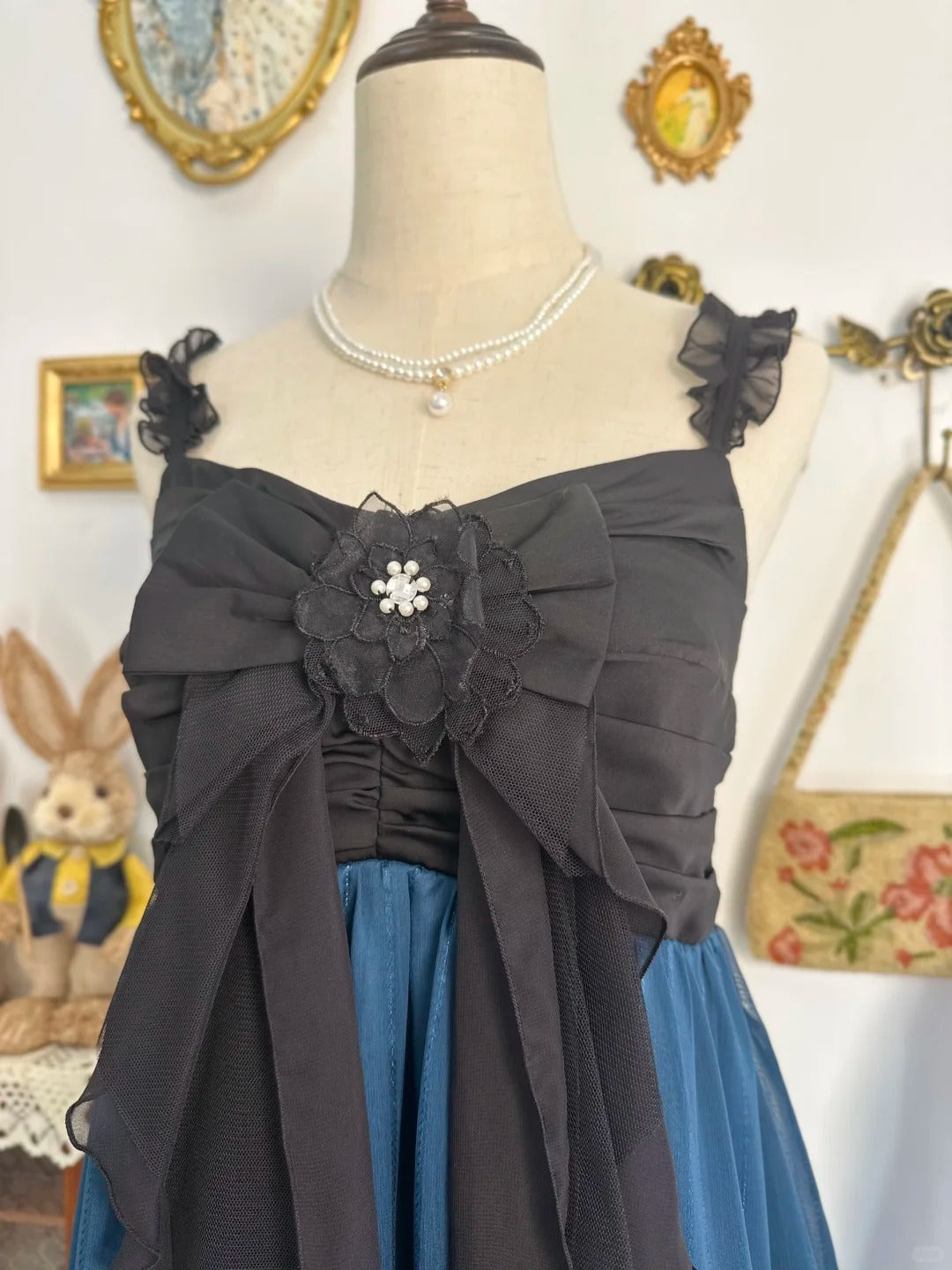 formaldressy-Navy blue vintage short chiffon homecoming dress birthday dress gh5223