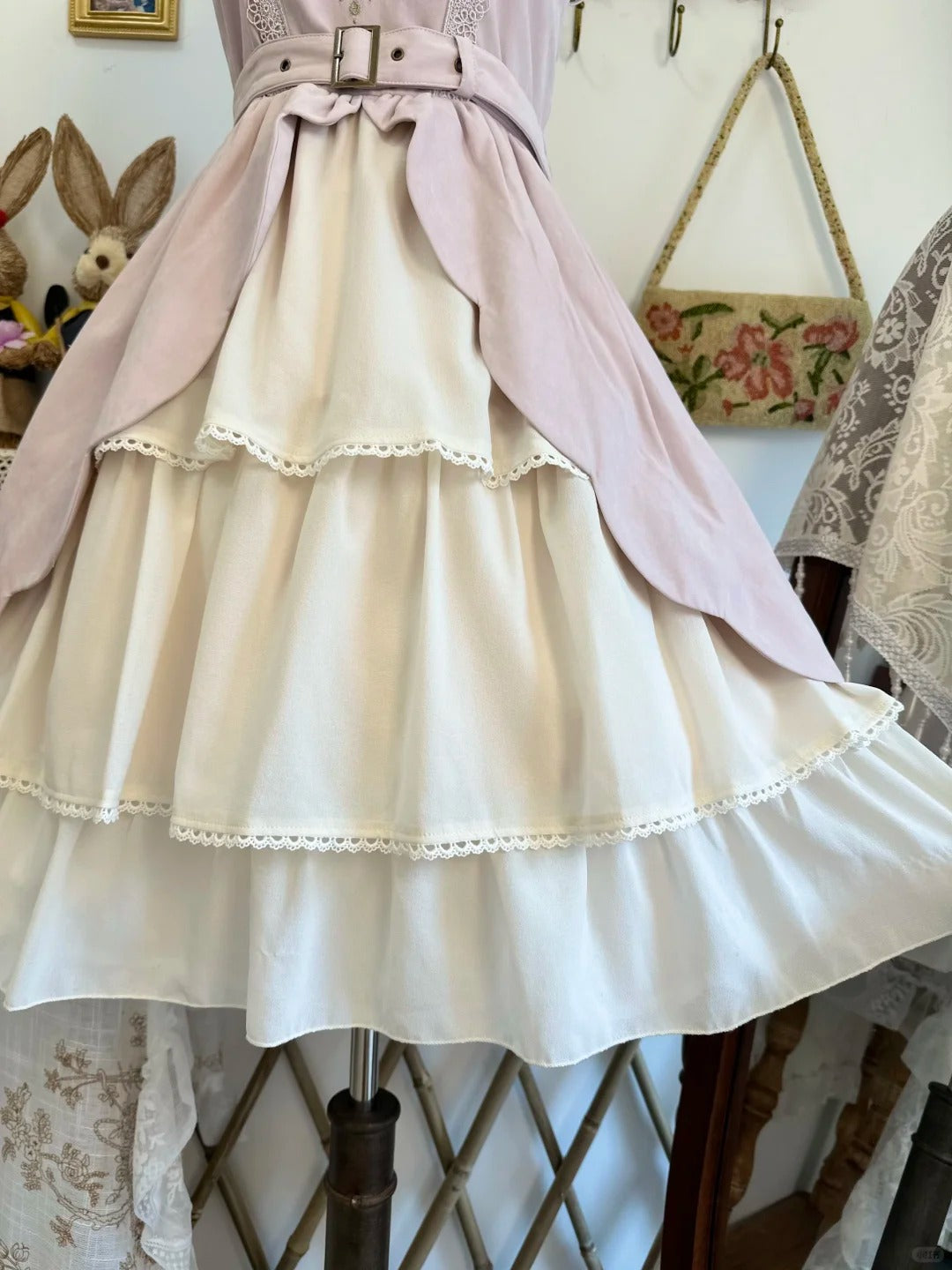 formaldressy-Pink ruffled vintage short chiffon homecoming dress birthday dress gh5208