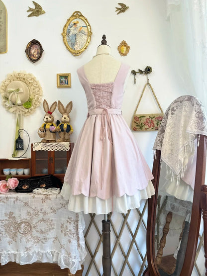 formaldressy-Pink ruffled vintage short chiffon homecoming dress birthday dress gh5208